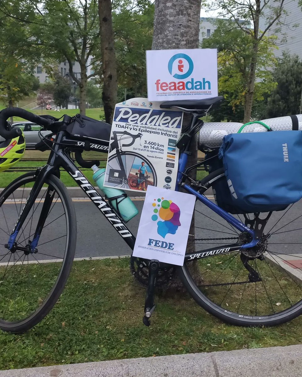 feaadah's tweet photo. ¡¡El reto ha comenzado!! 🥳 Tomás Zurano ya está pedaleando por una gran causa: dar visibilidad y normalizar el TDAH y la epilepsia infantil 🚴‍♂️🧡 

(Sigue) https://t.co/i2WjeqyAS3