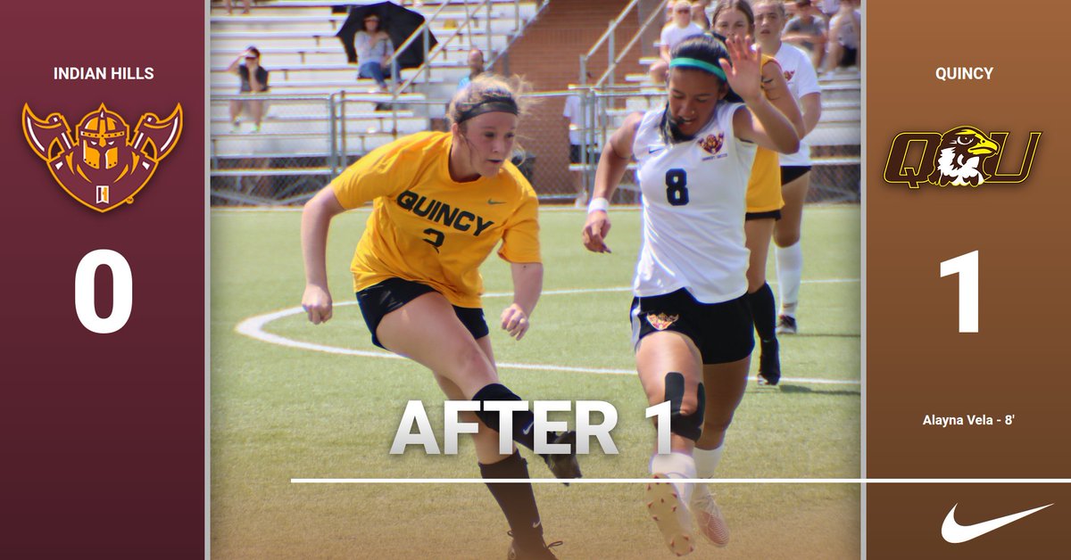 QUHawksWSoccer's tweet photo. After the 1st 30 minutes, we lead Indian Hills 1-0! https://t.co/YIE1kLrdxi