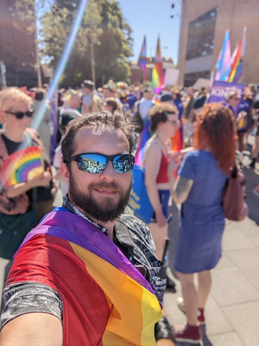 dutchbarracuda's tweet photo. I had such a wonderful morning at #colchesterpride. Seeing all the kids running round happy and safe, I wonder if this is how my queer elders felt.
Thank you to those that came before who fought for us today, and we for those tomorrow. #pride https://t.co/IGETQ0oaO5