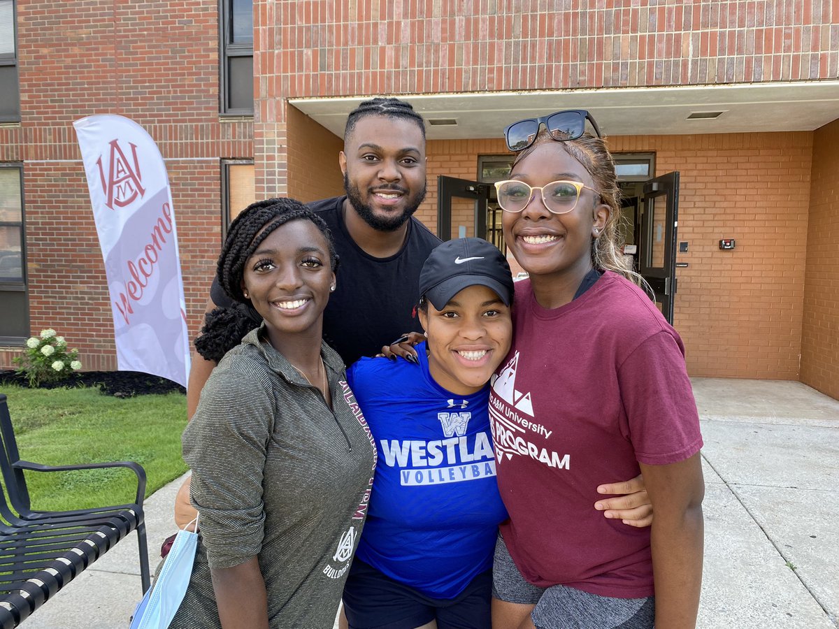 AAMU New Students Move-In Day 1. Move-In Day for new students continues tomorrow.                   Welcome Bulldogs! 🐶🐾🐾 #aamu