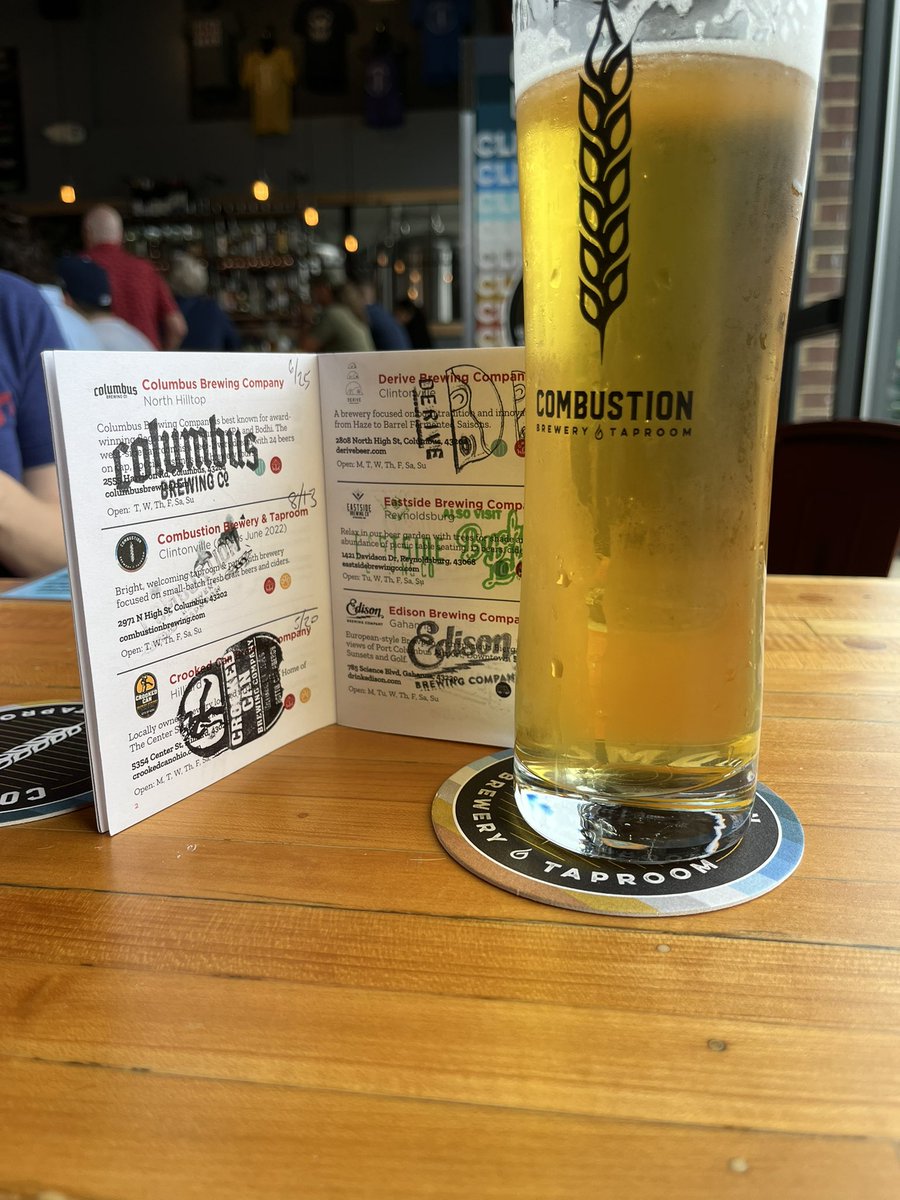 Welcome to the neighborhood <a href="/CombustionCV/">Combustion Brewery & Taproom (Clintonville)</a>! And Team Pelletier completes the <a href="/CbusAleTrail/">Cbus Ale Trail</a> with a new PR! #cbusaletrail #pickohiobeer