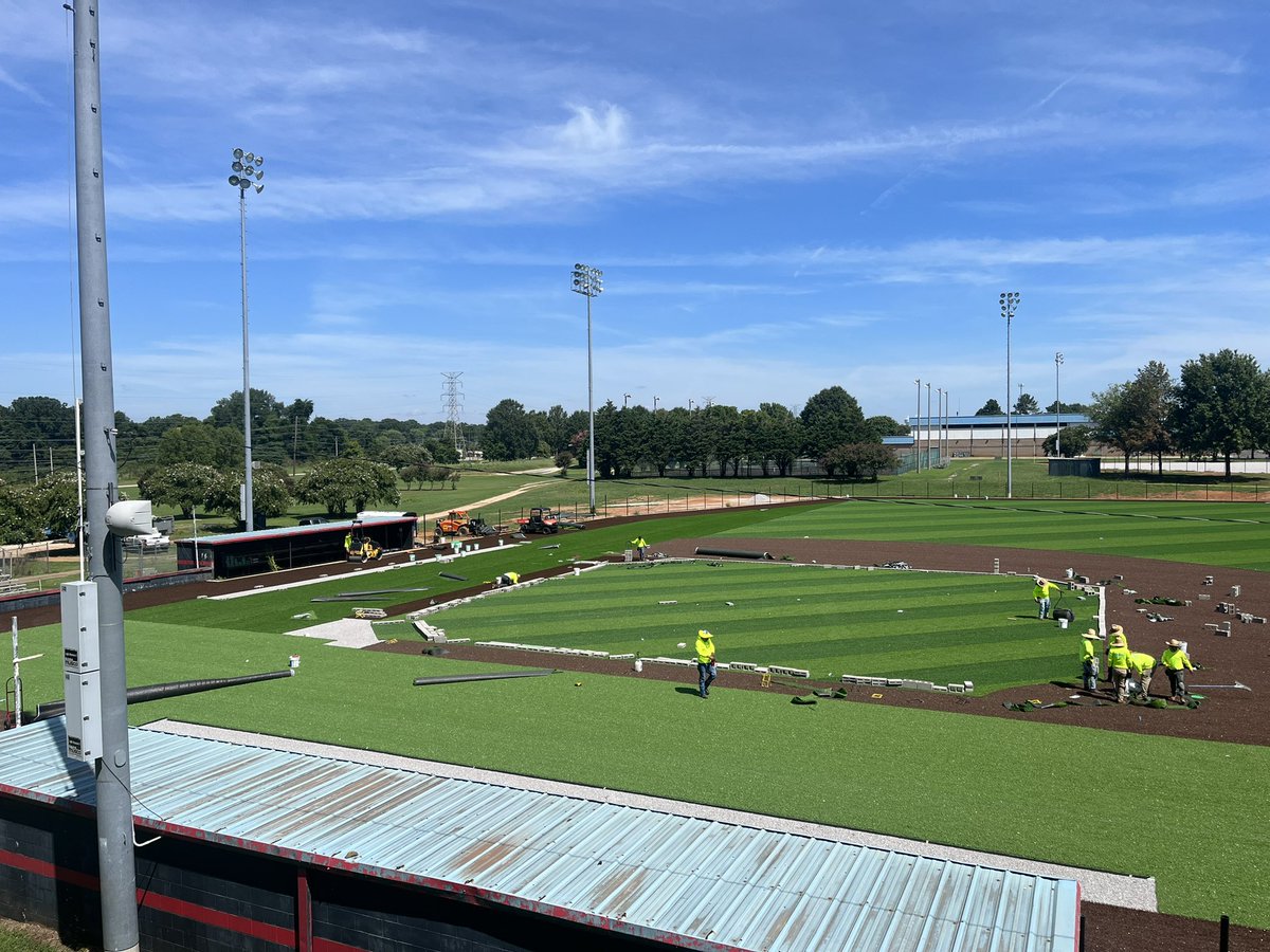 hammr08's tweet photo. Buddy of mine sent to me from his crop duster 😂😂@NWSCC_Baseball ..  starting to take shape https://t.co/w53hNoPMZQ