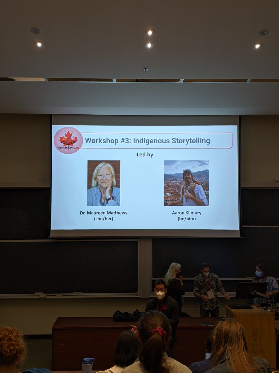 Listened to an amazing talk by Dr. Matthews and Aaron at @ComSciConCAN about Indigenous storytelling. I now have lots of ideas to reflect upon in both my research and my every day life. #CSCC2022