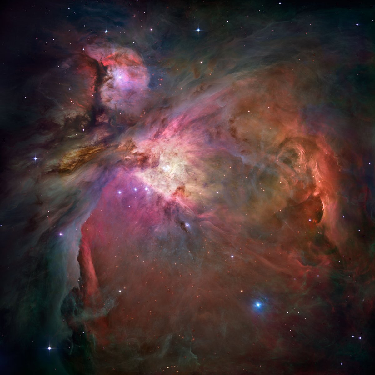 NASAHubble's tweet photo. 520 exposures. Over a billion pixels. One mind-blowing image!

This Hubble image shows the stunning Orion Nebula, which is the closest large star-forming region to Earth.

Discover more: https://t.co/ALXOqXB9bg https://t.co/e3Szk9o4Vr