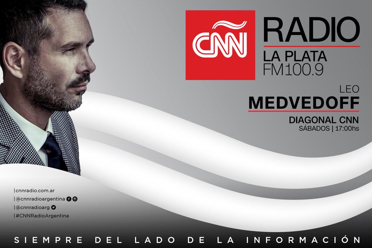 RadioKiwik's tweet photo. EN EL AIRE | #DiagonalCNN con @Leomedvedoff
Hasta las 19 hs. #Espectáculos + #cultura + #Rugby y toda la información de la ciudad capital de la provincia de #BuenosAires
#CNNRadioLaPlata
👉 FM 100.9
Siempre del lado de la información!
#CNNRadioArgentina https://t.co/35cfo0HgWC