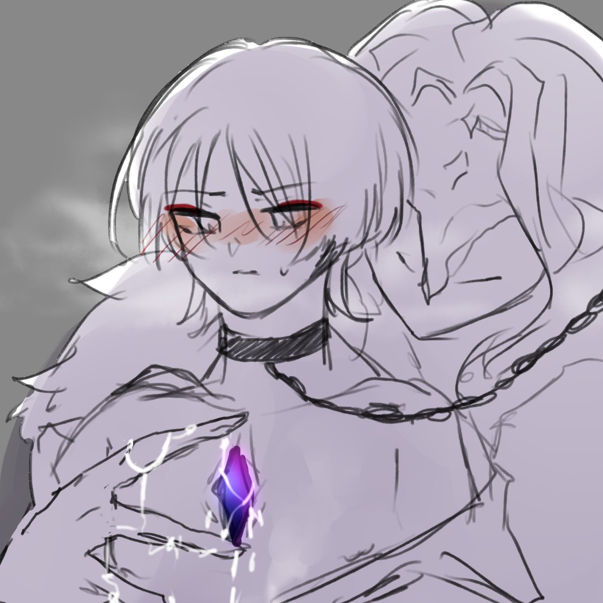 MiyukiiCloe's tweet photo. My brain said " wanna draw #dottoscara "
Then, I rkgk it 😎 #dottore #scaramouche https://t.co/ZxMQT61ZCW