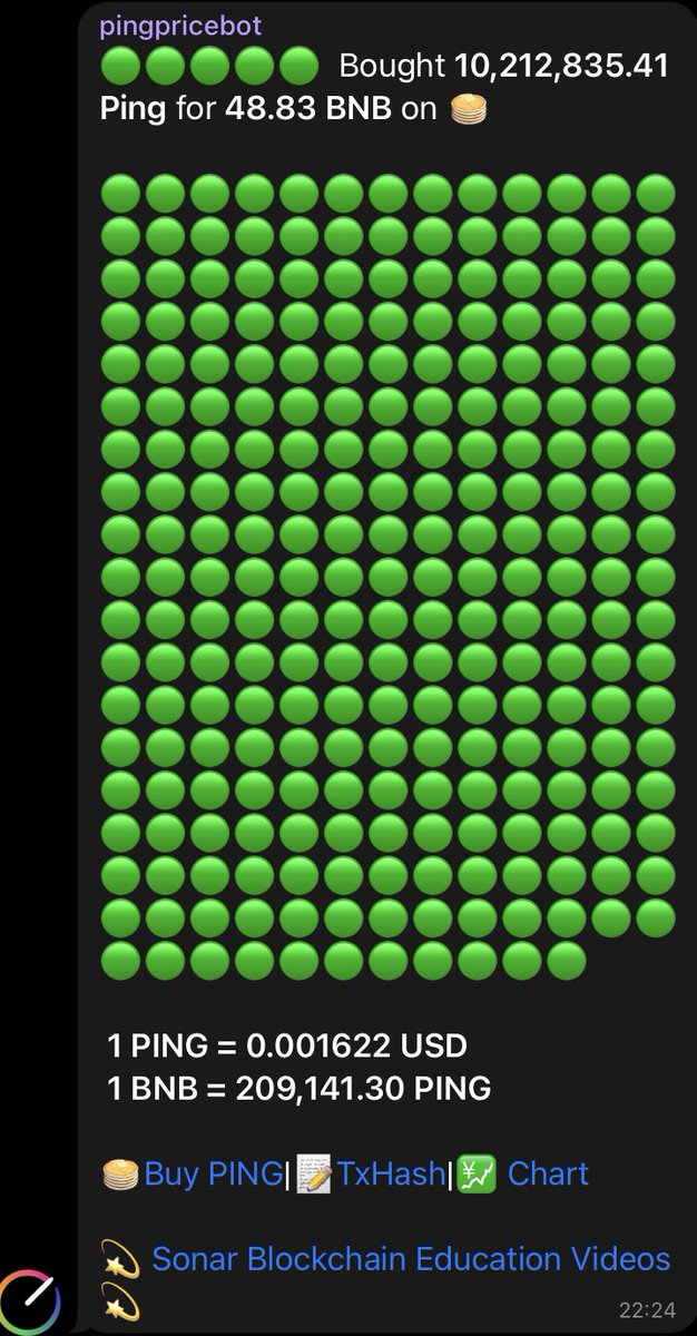 JohnEFNorton's tweet photo. Ok, this is a real buy, I think that person who spends 48 #bnb on the @SonarPING_ knows something #Crypto #ping  #gem https://t.co/5DwoDRhMrY https://t.co/2ANJMrh42s