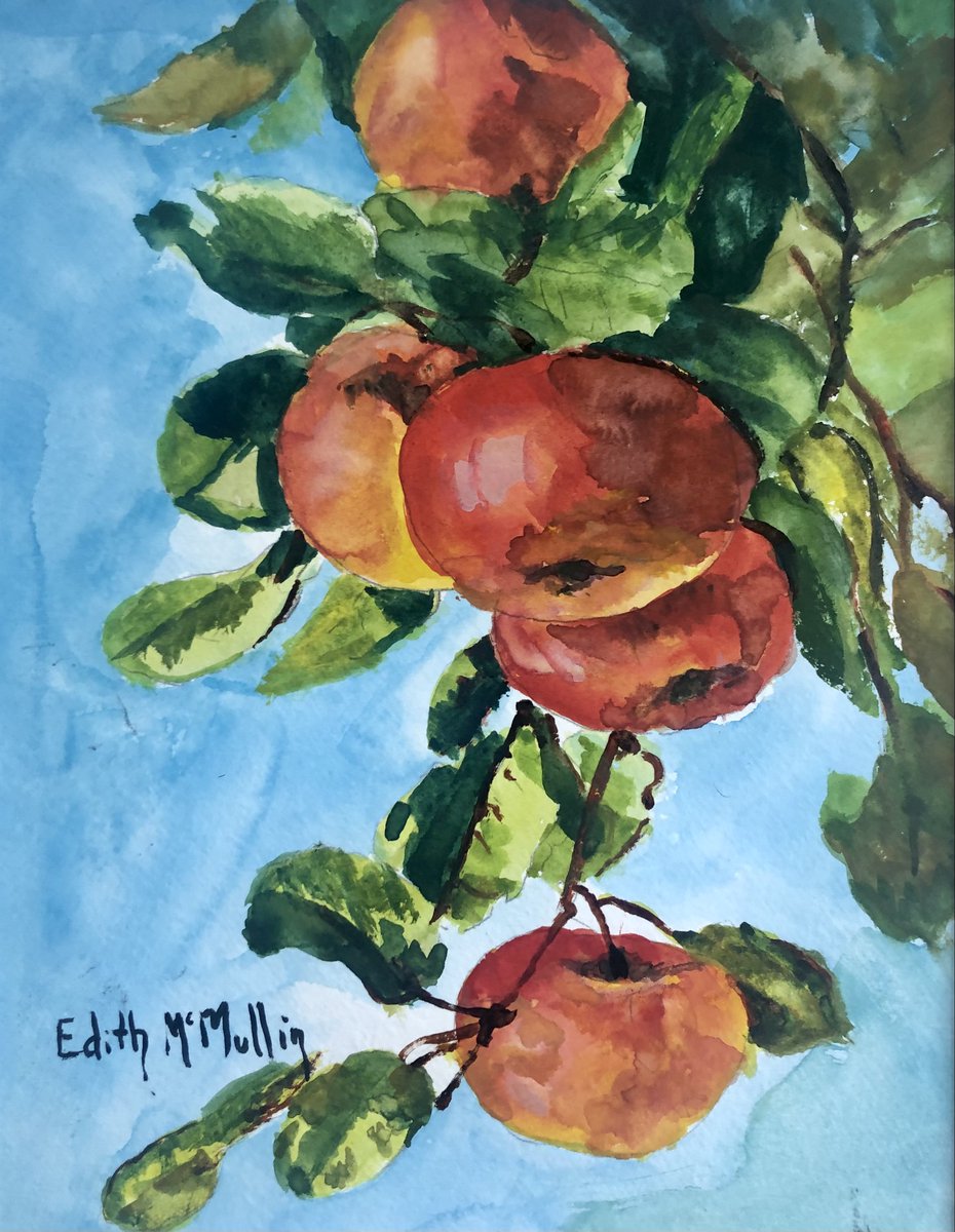 EdithMcMullin's tweet photo. "Pomme Tree" - Original Watercolor by Edith McMullin (12x18, Framed)

Offered THIS WEEKEND @ 2022 Annual @TomatoArtFest in Nashville, TN.

#EdithMcMulline #FineArt #Watercolor #Artist #Art #Tomato #UniterNotDivider #fruit #vegetable #Nashville https://t.co/RkIwrnhl9v