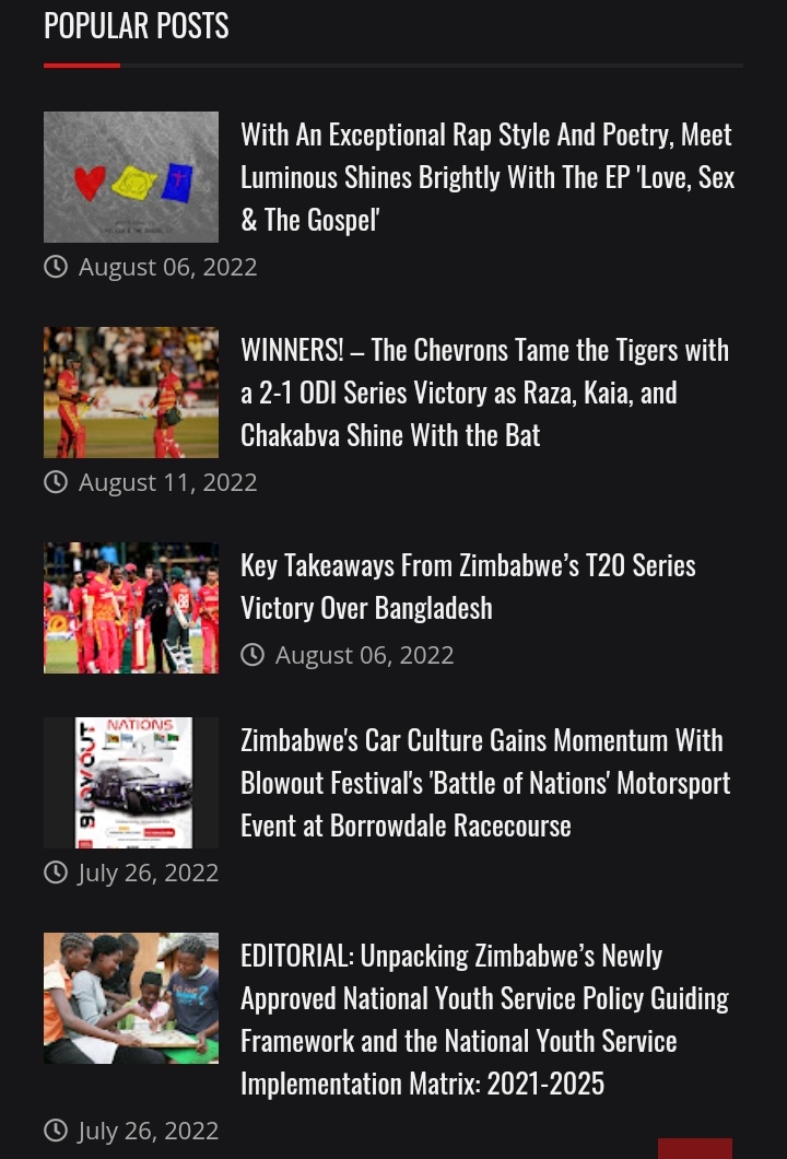 🔴Popular articles on The Zimbabwe Sphere. 
#InThePress #Zimbabwe #Media #MediaCoverage #NewsUpdates 

These are the trending stories #InTheSphere on #ZimSphere. 

🔺️make sure to visit our site zimsphere.co.zw and pick for yourself a fave story to digest & share.