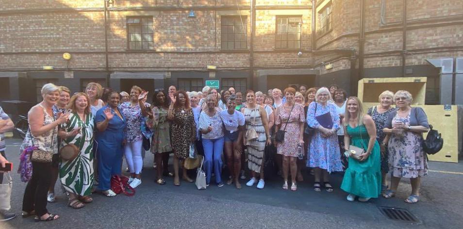 Beverleyknight's tweet photo. My luvs… My mum Deloris came to see me play Deloris Van Cartier in @sisteractsocial today with FIFTY-FOUR Wolverhamptoners! What a moment 🖤🧡 Xxx https://t.co/bdEoDIEv6A