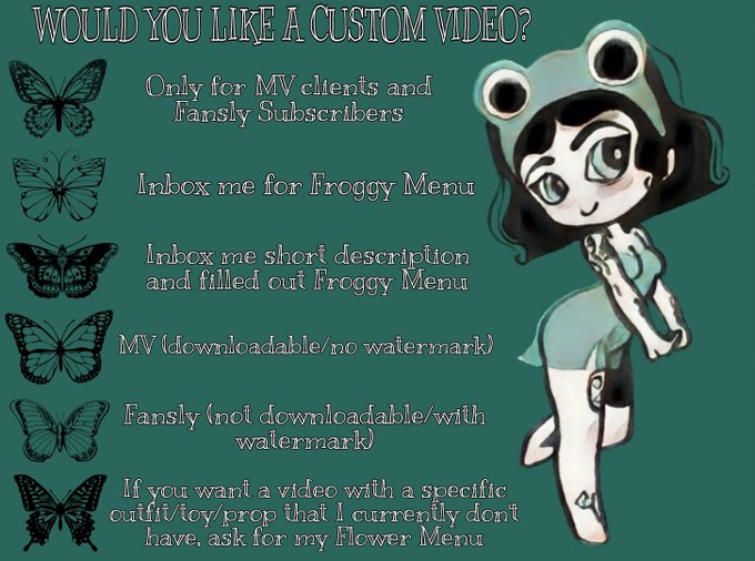 My new custom video menu! So my custom videos are officially open again! https://t.co/u7btnAqtXk<a href="/tag/mvsales"class="tags"><span>#mvsales</span></a>