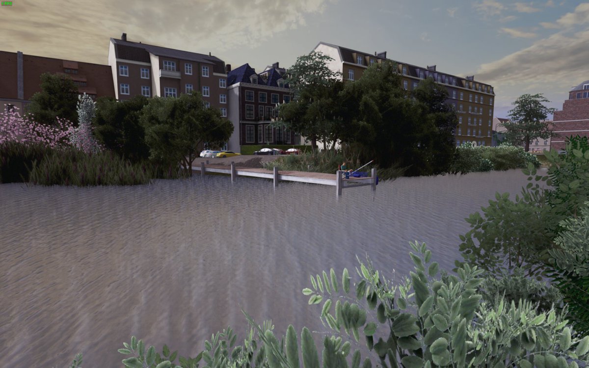 Time to Fish in the Fishingpond on the outer side of the oldtown <a href="/ColossalOrder/">Colossal Order</a> #CitiesSkylines