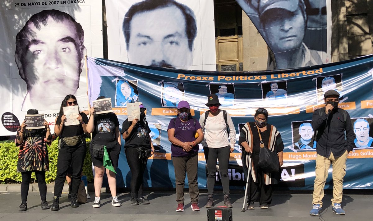 VIM_Media's tweet photo. The Mexican State is trying to criminalize social protests in Mexico City. 3 women protesting against feminicides & violence against women & who were part of a group that created Okupa Cuba (Squat Cuba) were arrested on trumped-up charges. We’re demanding their immediate release! https://t.co/VXK5otk282