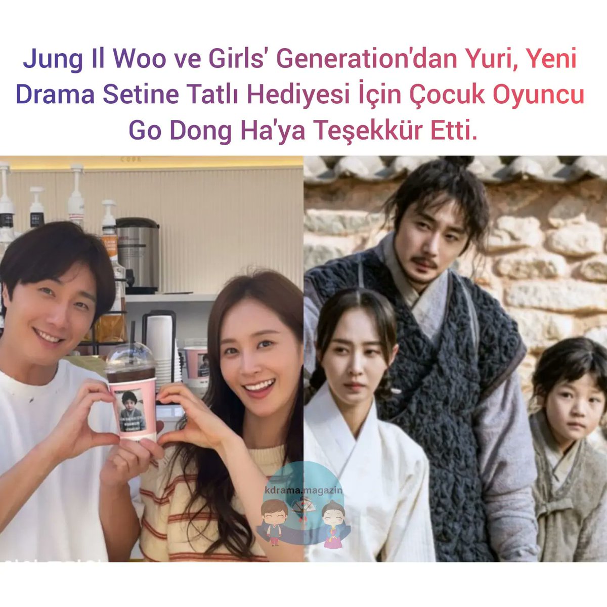 kdrama_magazin's tweet photo. #JungIlWoo ve #GirlsGeneration'dan #Yuri, Yeni Drama Setine Tatlı Hediyesi İçin Çocuk Oyuncu #GoDongHa'ya Teşekkür Etti. 

👉 #kdramamagazinkahveyemekkamyonları https://t.co/hvsWk6A8Cr