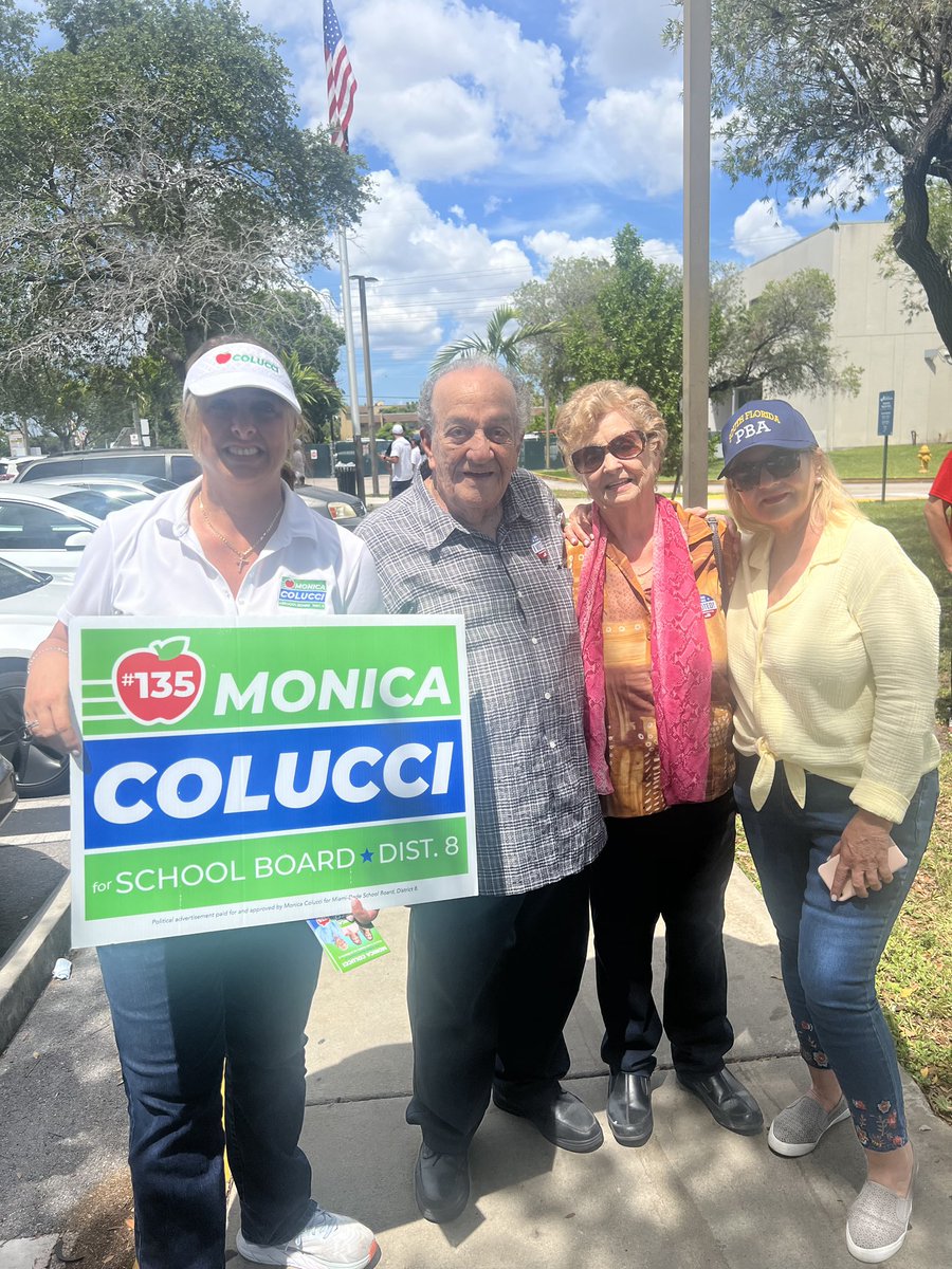 MonicaColucciFL's tweet photo. I can’t thank my volunteers enough for their hard work and dedication throughout my campaign.
As the next School Board Member for District 8, I will provide effective and positive solutions for the betterment of education in Miami-Dade County. 🍎 #TeamColucci #BackToBasics https://t.co/PAWhAan4IE
