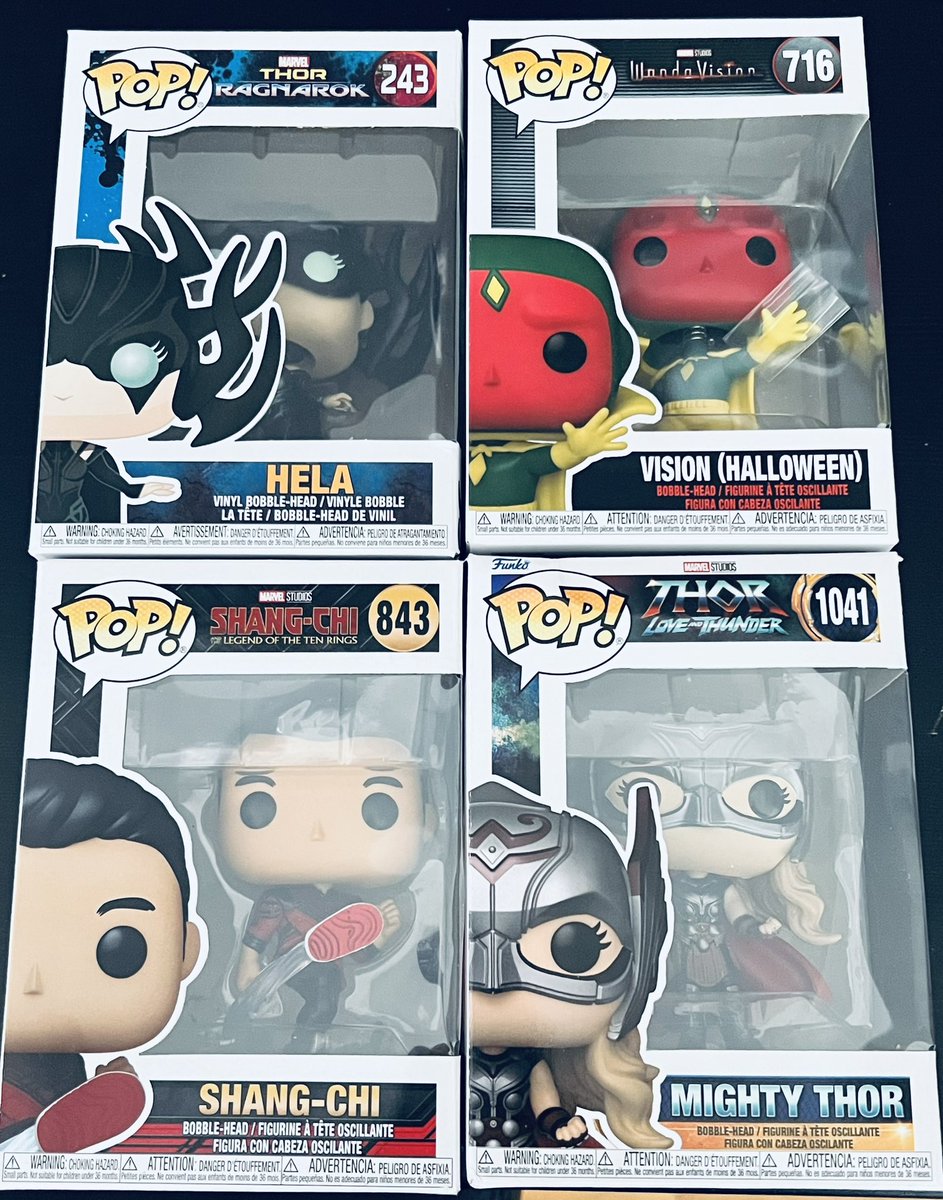 SuperTechGod's tweet photo. More #FuncoPops to add to the #MarvelSNAP backdrop collection #Hela #Vision #ShangChi #MightyThor https://t.co/AzoCe0pPAT