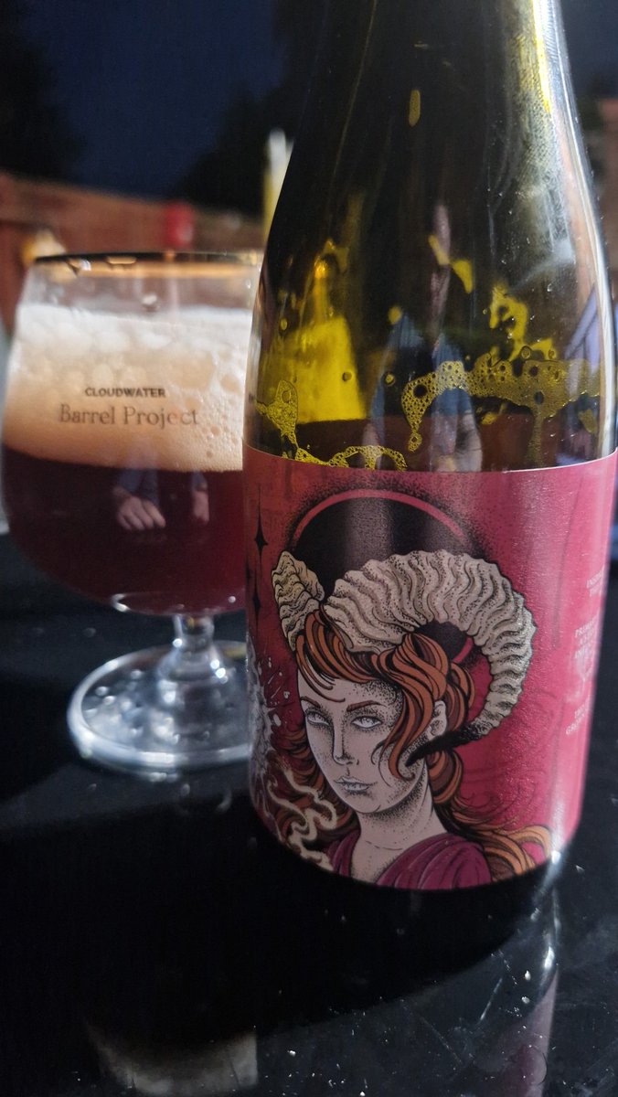 Beerwithfeather's tweet photo. This is need of ageing but it so fucking good now. @holygoatbrewing must really love #flandersred. This one is brewed with blackberries and tayberries https://t.co/VuMUt5BgiQ