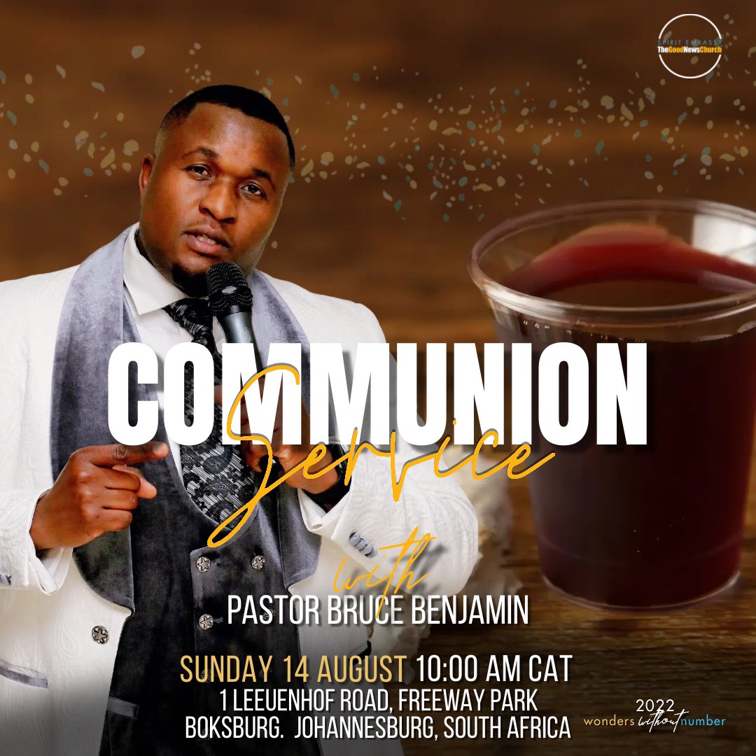 brucebenjangel's tweet photo. Join us for Communion Service this Sunday with Pastor Bruce Benjamin .
Bring your family and friends to witness the good news of God!!!
#theyearofwonderswithoutnumber #deeperlifephase #kingspriests @uebertangel @thegoodnewsworldofficial @beverlyuangel https://t.co/oHw5Ur2uYY
