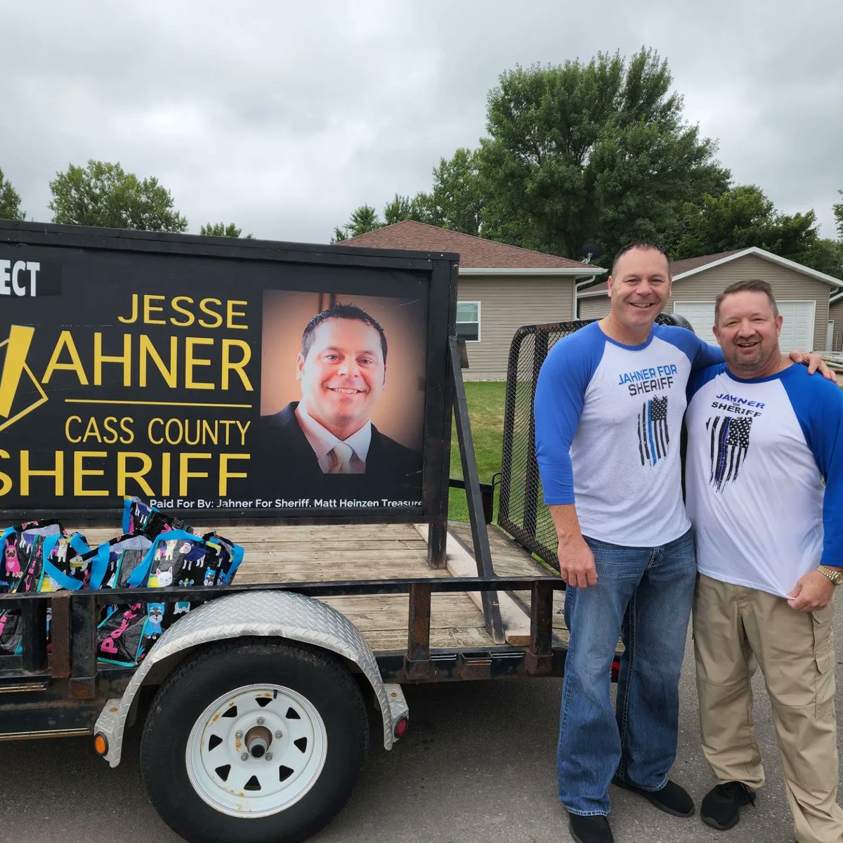 Thanks retired Cass County Sheriff Paul D Laney for walking with us in the Kindred Days Parade today! #Jahner4Sheriff #Kindred