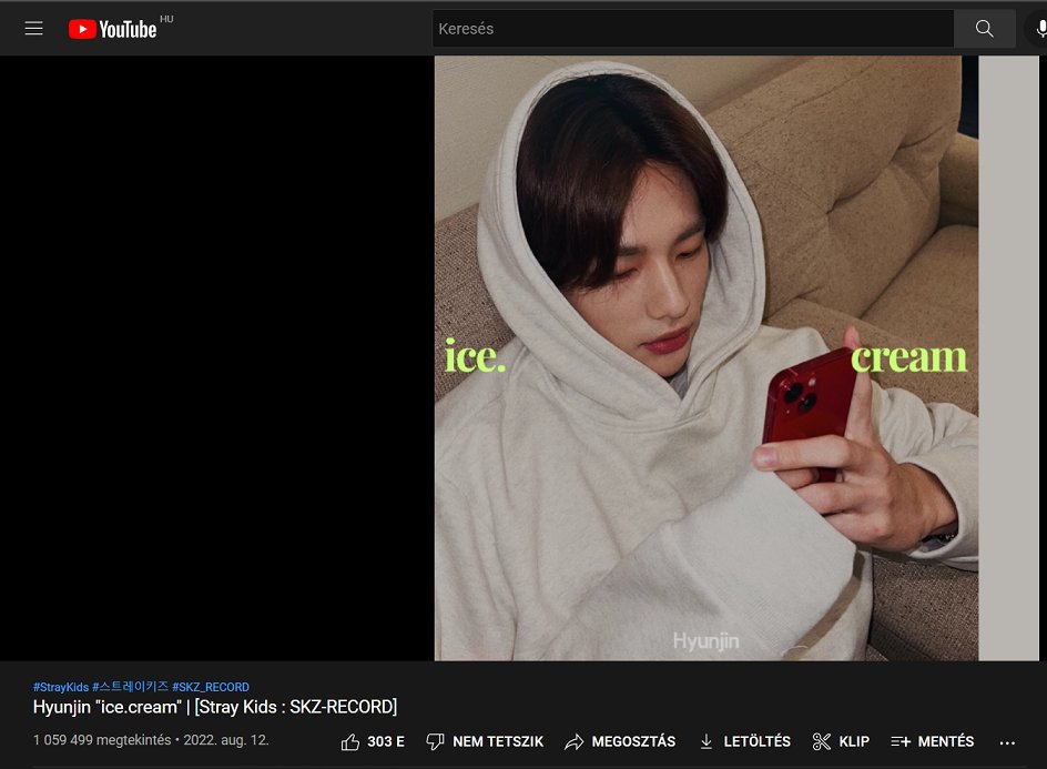 lexiwillstay's tweet photo. Im so proud of you ♥ 1 milliom view in 1 day and you deserve more!
#hyunjin #IceCreamOUTNOW @Stray_Kids https://t.co/pdNrP0WFNw