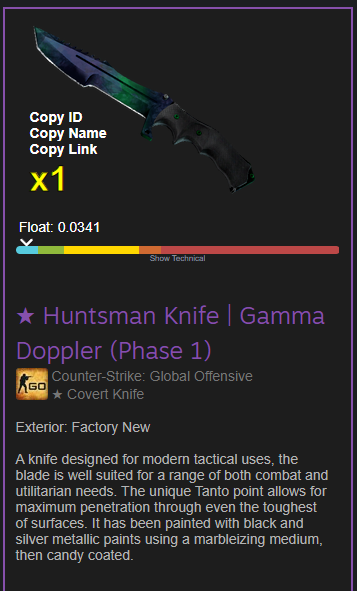 DesSkins's tweet photo. $350 Giveaway!

★ Huntsman Knife | Gamma Doppler (Phase 1)

To join:
- Follow @destradesltd @Skinswapcom 
- RT
- Tag a friend

Rolls in 7 days! https://t.co/RJWp7t1MWM