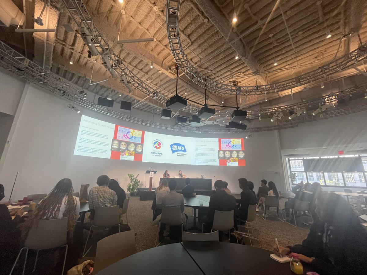 TYCLInternatio1's tweet photo. Powerful discussions around Transforming Education for All and the future of technology and using AI for Social Good at the 27th @YouthAssembly #YA27 #PwC4SocialGood https://t.co/MxWcicwn17