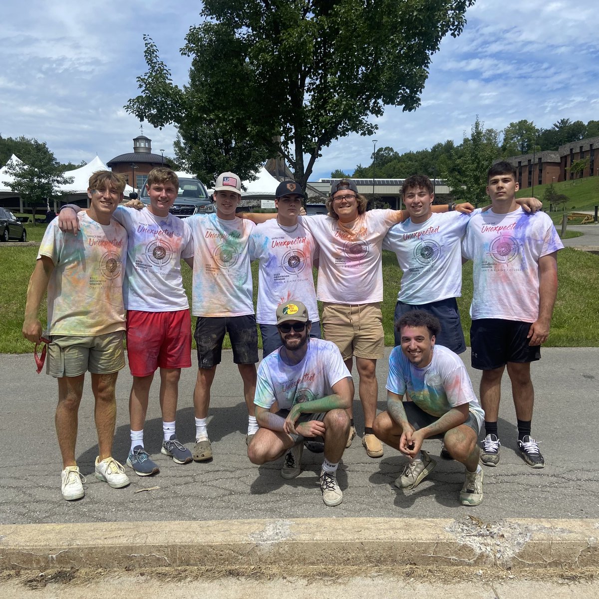 Our incoming players with <a href="/wes_athey/">Wesley Athey</a> after the color-run scavenger hunt today.