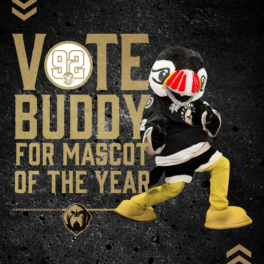 NLGrowlers's tweet photo. ‼️BUDDY HAS ADVANCED TO THE FINALS!! 🥳

Voting for the 2022 #ECHL Mascot of the Year CONTINUES this week! 🤩

VOTE FOR BUDDY ➡️ https://t.co/M8H9J3c2I3

#Buddy92 #Buddy92 #Buddy92 #Buddy92 https://t.co/jQjtO88W8Z