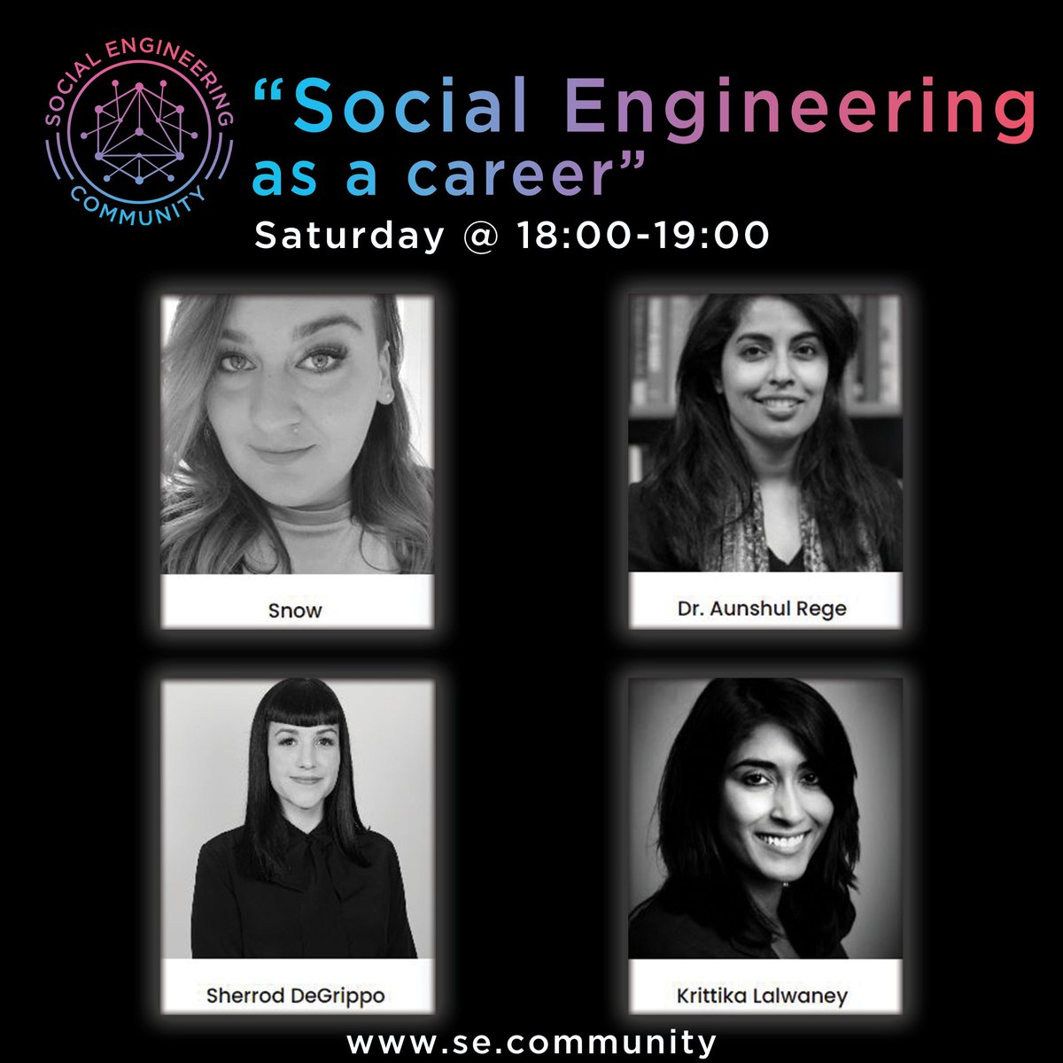 sec_defcon's tweet photo. After all these #SECVC calls you may be asking yourself "How do I become a SE?"

TONIGHT check out our SE Career Panel @ 6pm in the village

Moderator: @_sn0ww
Panelists: @Prof_Rege @ibetika @@sherrod_im

https://t.co/TiOUPOcrCw https://t.co/U7KJh6dHbC