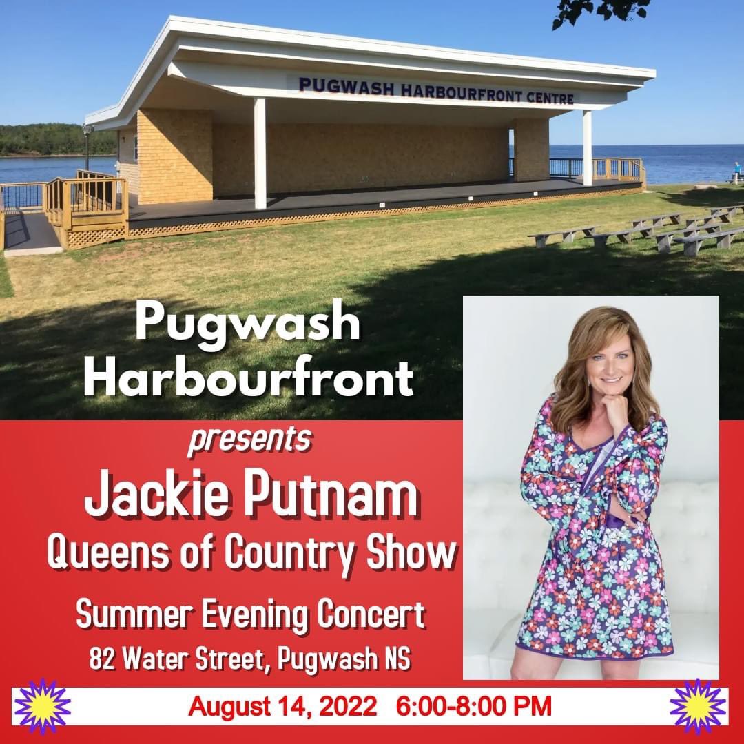 JackiePutnam_'s tweet photo. Sunday Evening Concert at the Pugwash Harbourfront Centre Stage Aug 14th, 6-8 PM.
#livemusic
#onewomanshow
#singersongwriter
#queensofcountry
#summerconcerts https://t.co/iTpY1fJdDW