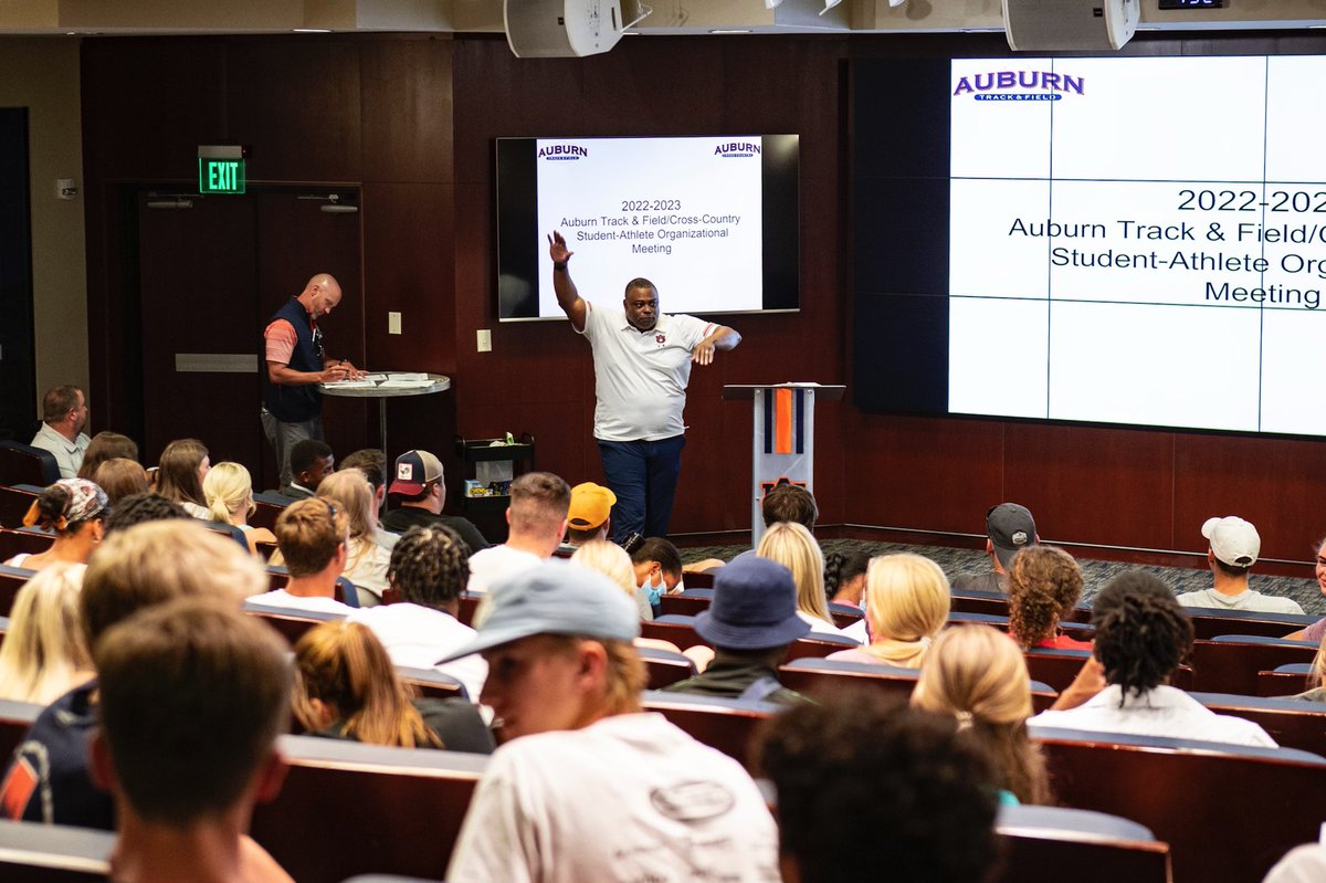 My first Auburn Tiger team meeting.  Set the tone, get everyone on the same page and establish the culture.  War Eagle!