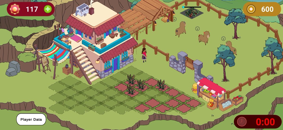 Just look at that growing farmland..

and it looks like some fresh wheat is ready to be harvested for the alpacas!☺️🌱
#screenshotsaturday #indiedev