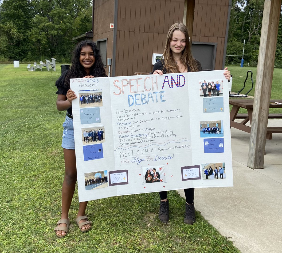 DebateRevere's tweet photo. Shout out to Ainsley and Rasika for their hard work on this years #FroshFest booth display!
We can’t wait to meet the new 9th graders!! @RevereLocal https://t.co/1k1xzVlb3k