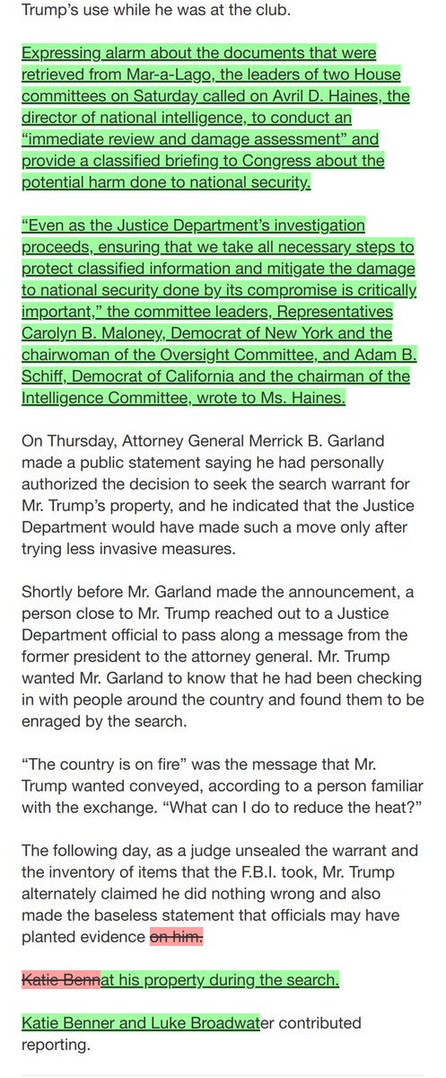 maggiediffs's tweet photo. .@maggiet1m3 Update to: 'Trump Lawyer Told Justice Dept. That Classified Material Had Been Returned' https://t.co/nP8kVVgDq6 https://t.co/NUN84DJTQT