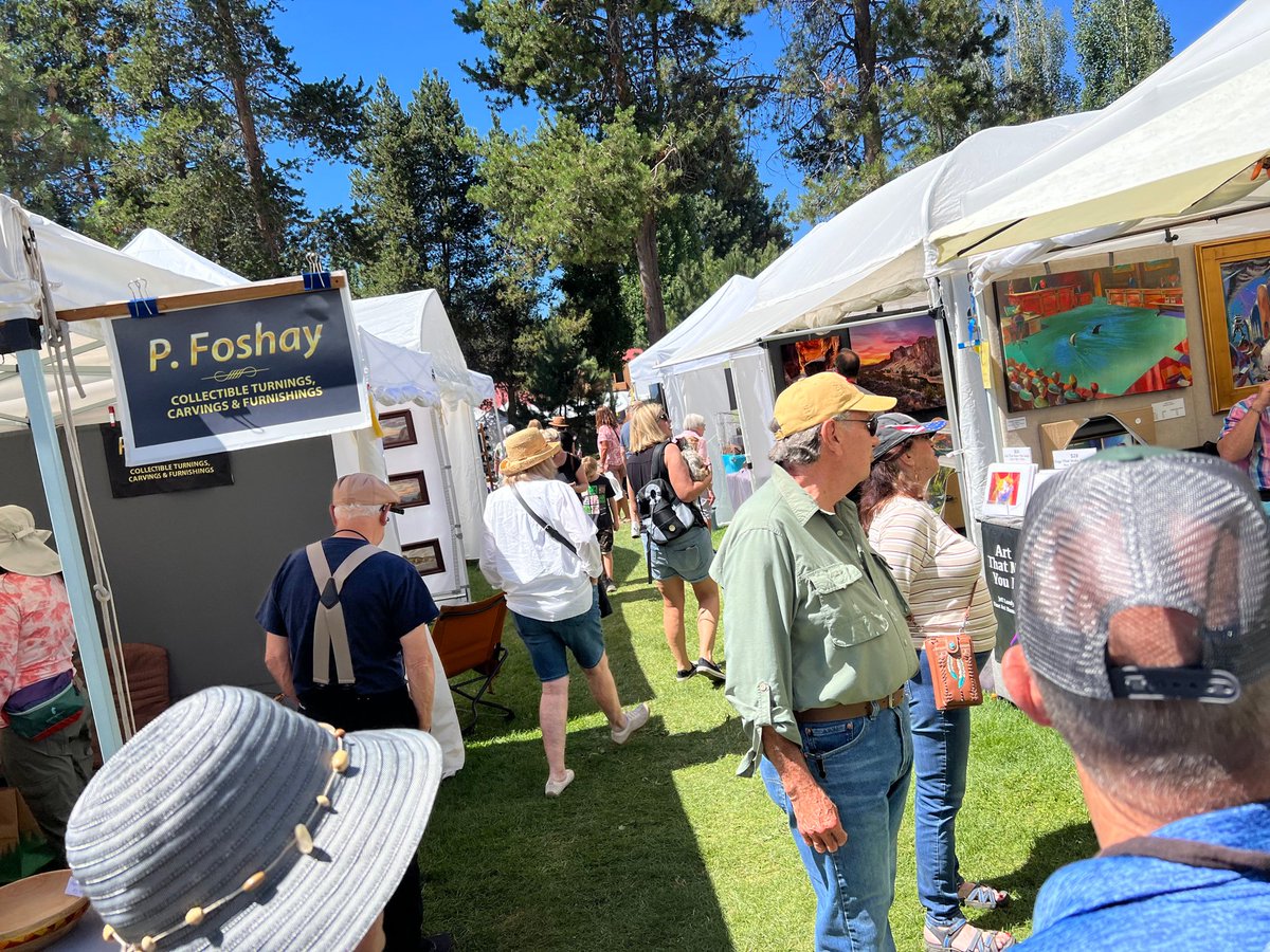 SunriverArtFair's tweet photo. It’s a great weekend to check out the Art Fair! Over 70 artists, Sunriver Village, Saturday open until 5pm and Sunday 9am-3pm☀️ https://t.co/2PCv5NRWx5