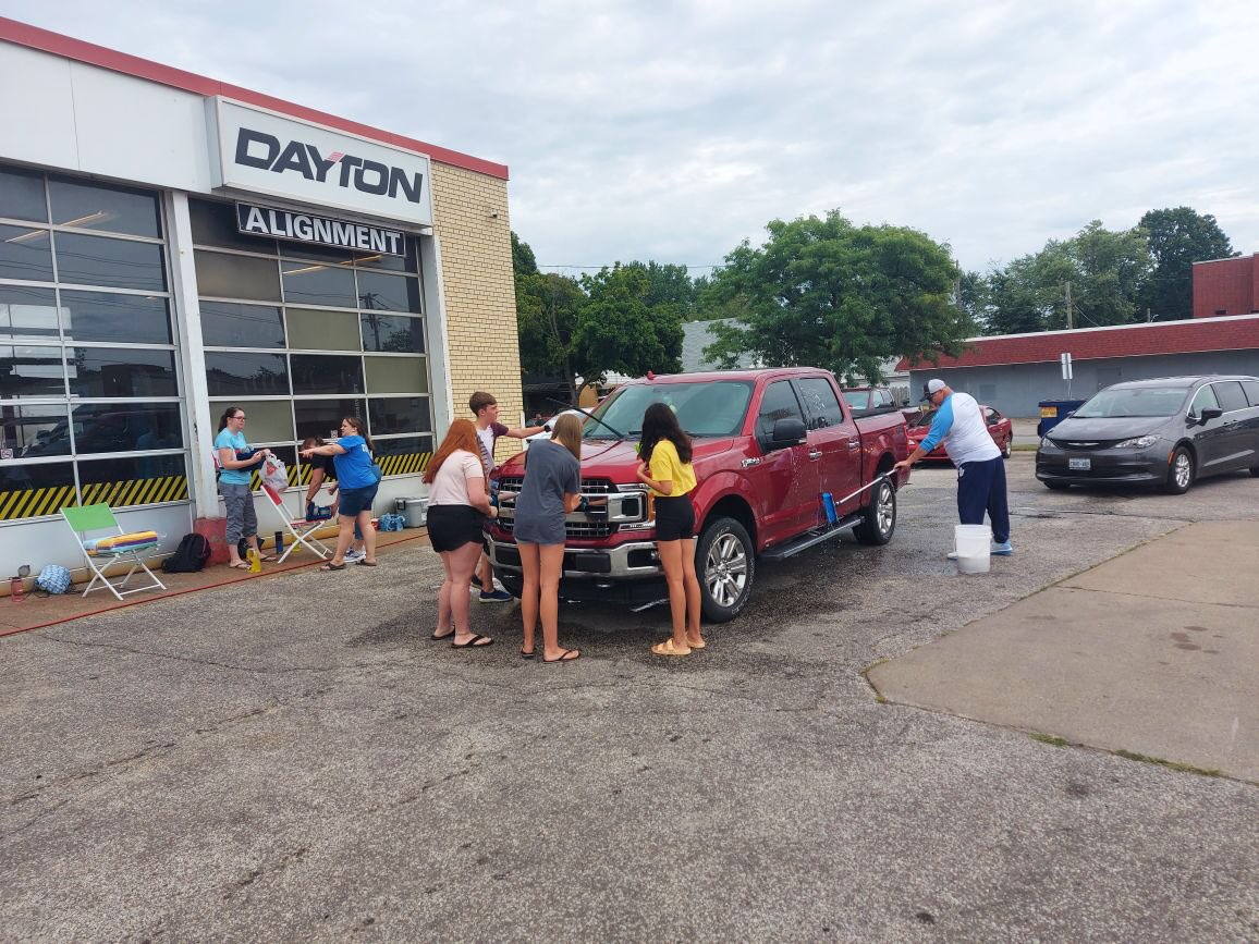 RTCyouth's tweet photo. Busy day at the car wash today! Great preseason fundraiser. Even the “Shrekmobile” came by for a wash! https://t.co/Umn0JRFZQ8