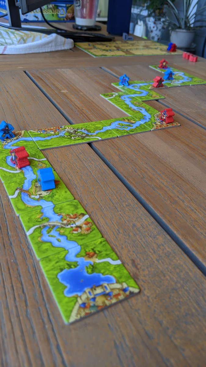 Nothing like a relaxing day on the river. <a href="/Asmodee_USA/">Asmodee USA</a> #Carcassonne #boardgames