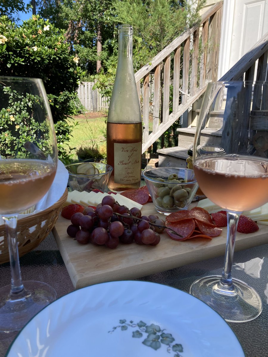 jshbooks's tweet photo. Trying to enjoy charcuterie and wine on the patio but the flies have other ideas. Solution? Eat quickly and then savor the wine. Lol. #southeasternnc #backyard #saturday https://t.co/SLufUp747u