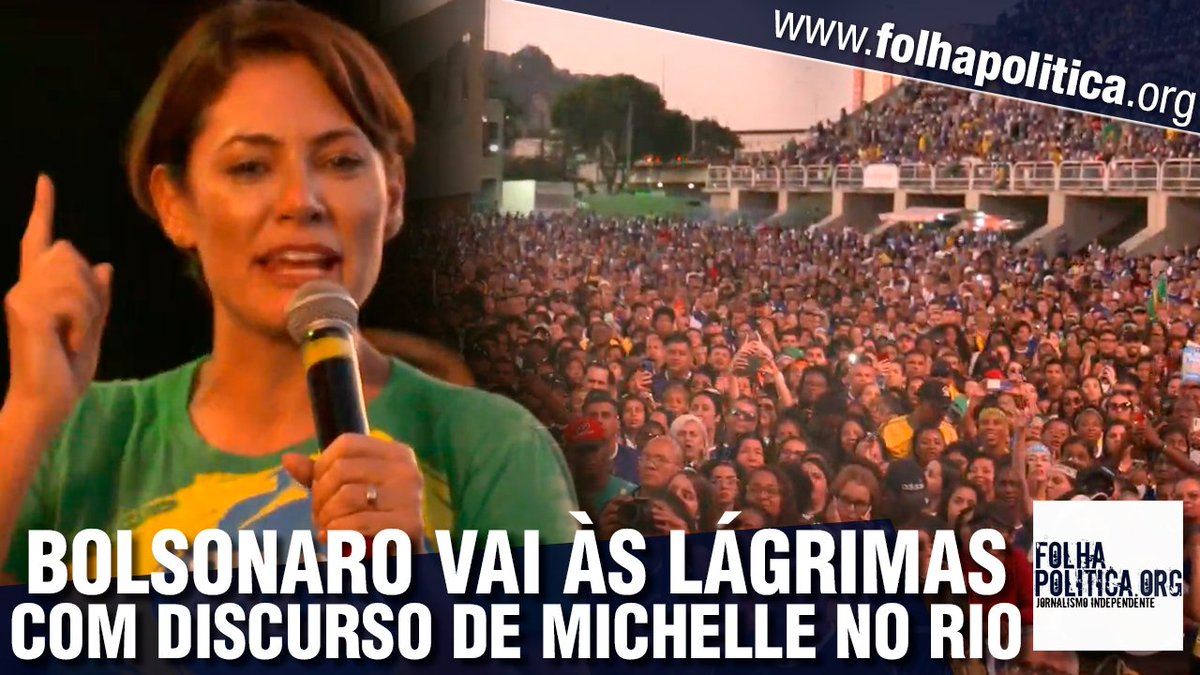 Bolsonaro vai às lágrimas com discurso de Michelle na Marcha para Jesus no Rio de Janeiro youtu.be/h9D9DxTcSPQ