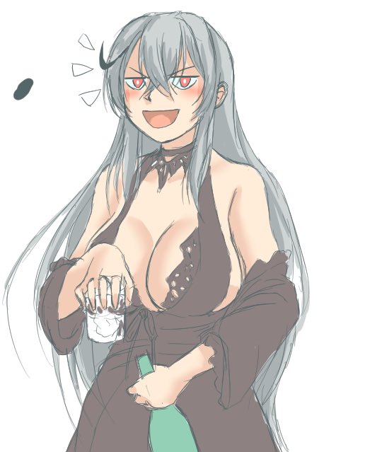 ガングートこまけーこととかどうでも良さそうだし、おっぱいもすごく大きい最初はお触り禁止だけど、結婚すればお触りも「どうでもいいこまけーこと」になってそう声デカそうw常に大音量で話してそう。あと、本当はかなりの美人だが、多分完全なよそ行きで、素はこっち。 