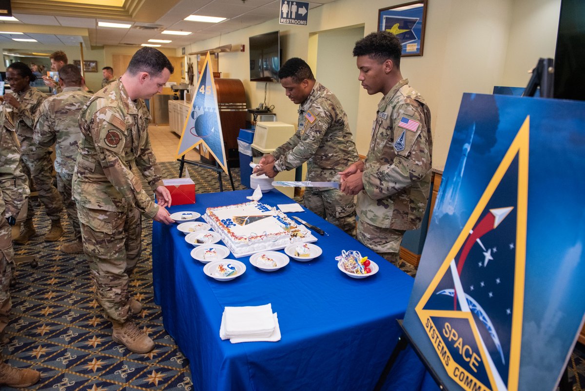 SLDelta45's tweet image. @USSF_SSC  is celebrating one year as a Field Command in the United States Space Force! Airmen and Guardians across Space Launch Delta 45 came together to celebrate and recognize accomplishments and milestones met within year one. #SpaceStartsHere #SetThePaceForSpace