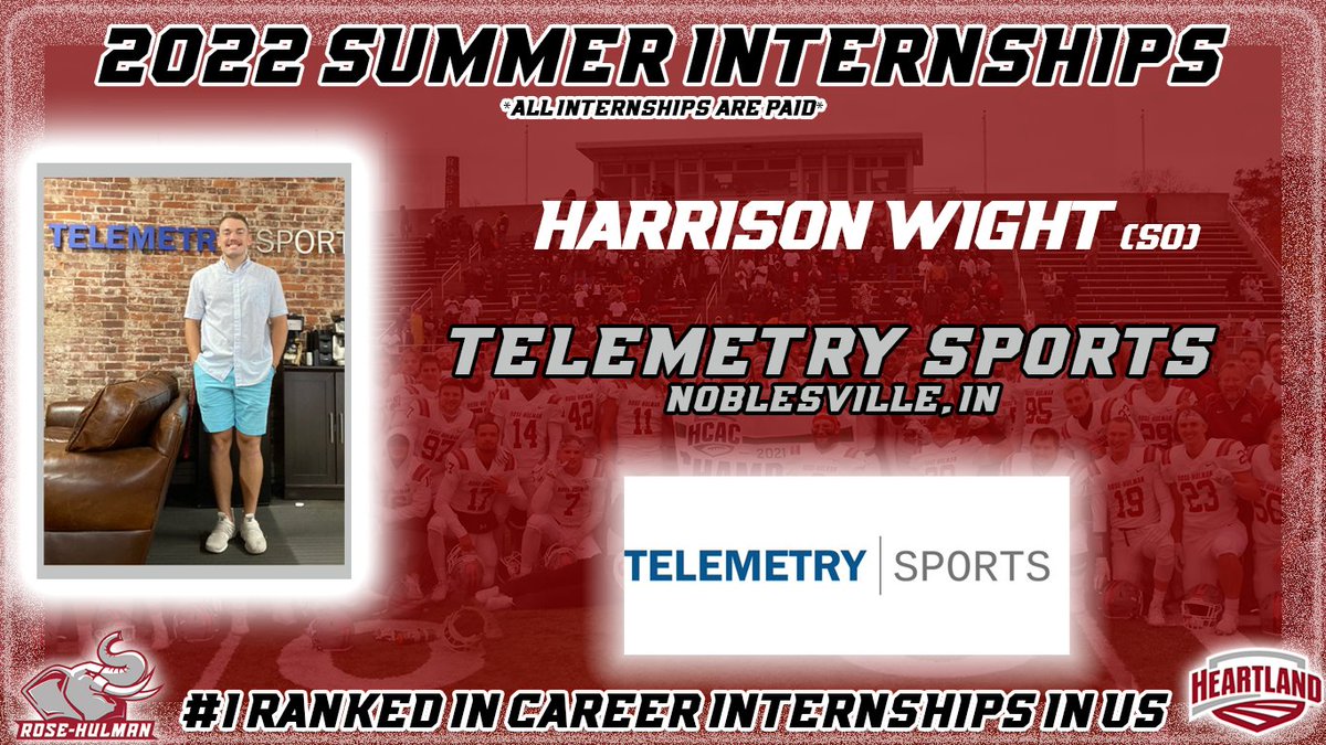 Coach_Stanton1's tweet photo. Our next player recognized is Harrison Wight, a Sophomore Defensive Back who has an internship with Telemetry Sports. Harrison is a Computer Science Major from WILLIAMSFIELD, IL. #RHInternT #WeWork https://t.co/K8r5pTK0Hx