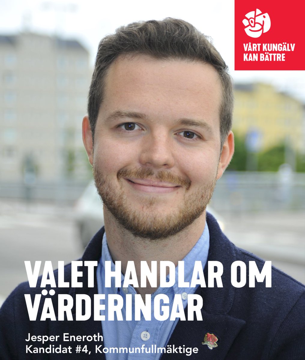 Jesper Eneroth, 27 år från Kungälv, Projektledare Kandidat #4, Kommunfullmäktige / Socialdemokraterna i Kungälv socialdemokraternakungalv.se/jesper-eneroth…