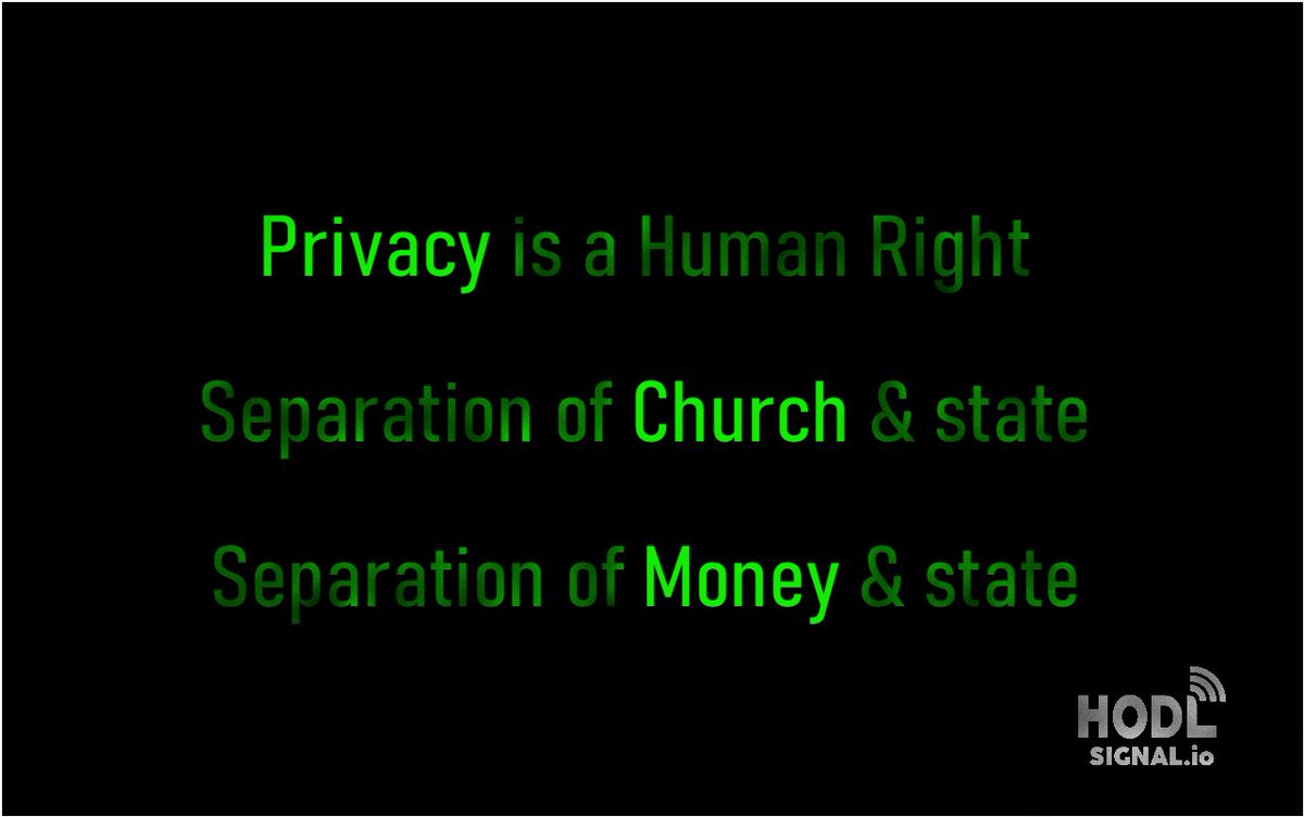 HodlSignal's tweet image. Please share this far and wide
#privacyisfreedom  #Religion  #MONEY