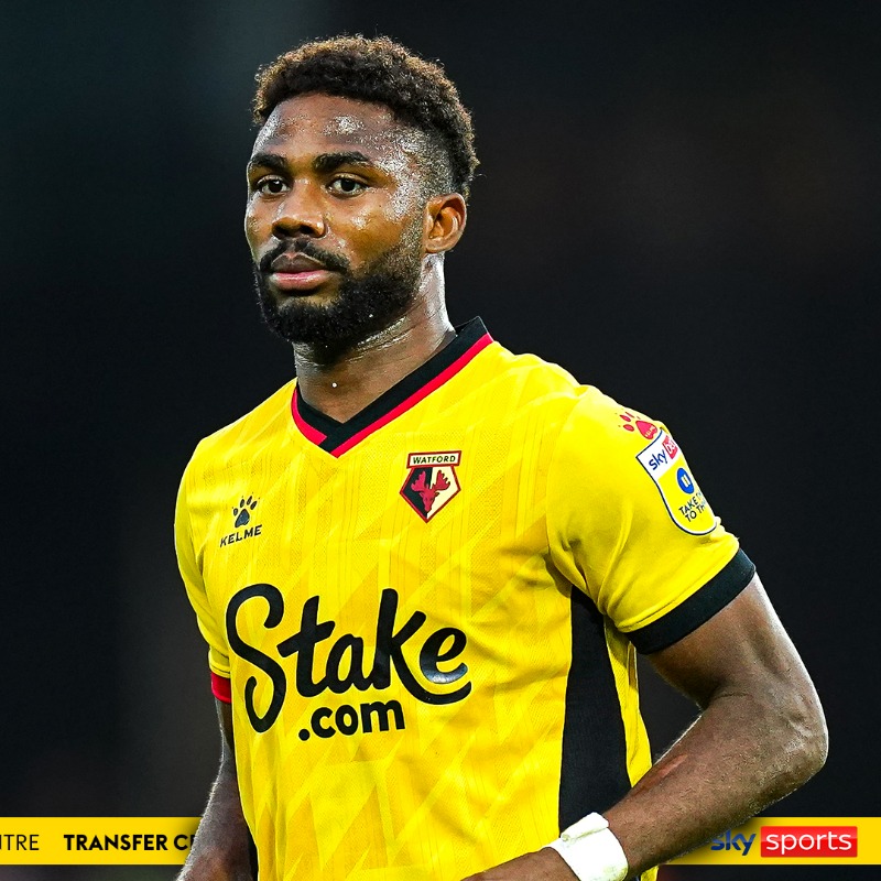 SkySportsNews's tweet photo. Nottingham Forest sign striker Emmanuel Dennis from Watford. 🌳🔴 #NFFC