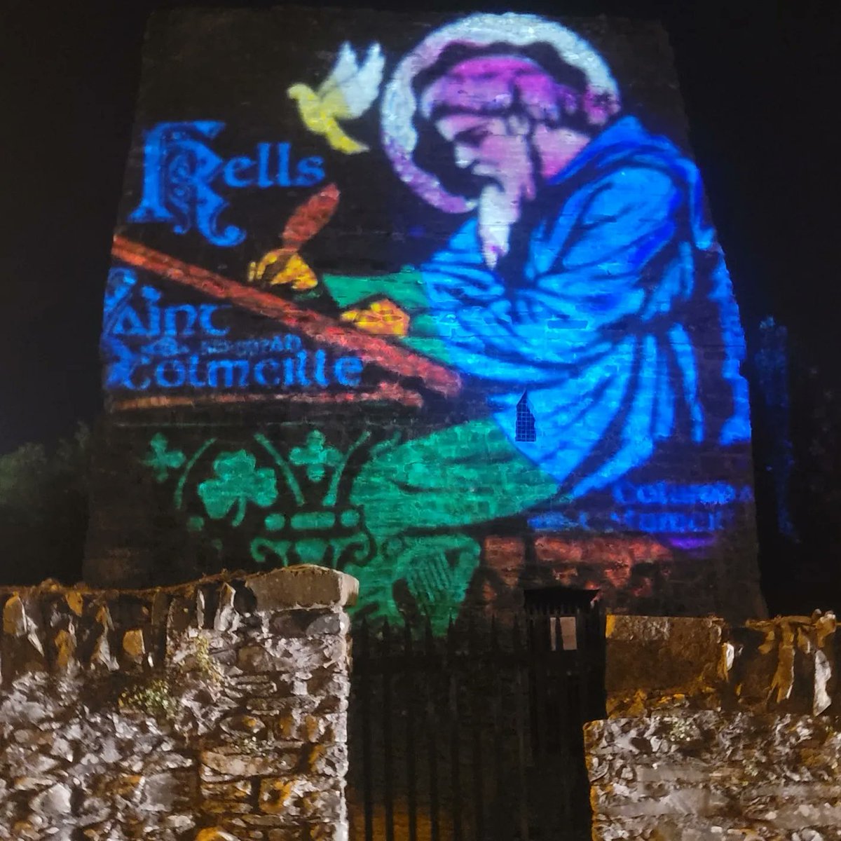 GerGaughran's tweet image. Great to see these beautiful illuminations around #Kells again for #HeritageWeek2022 @kellscolmcille