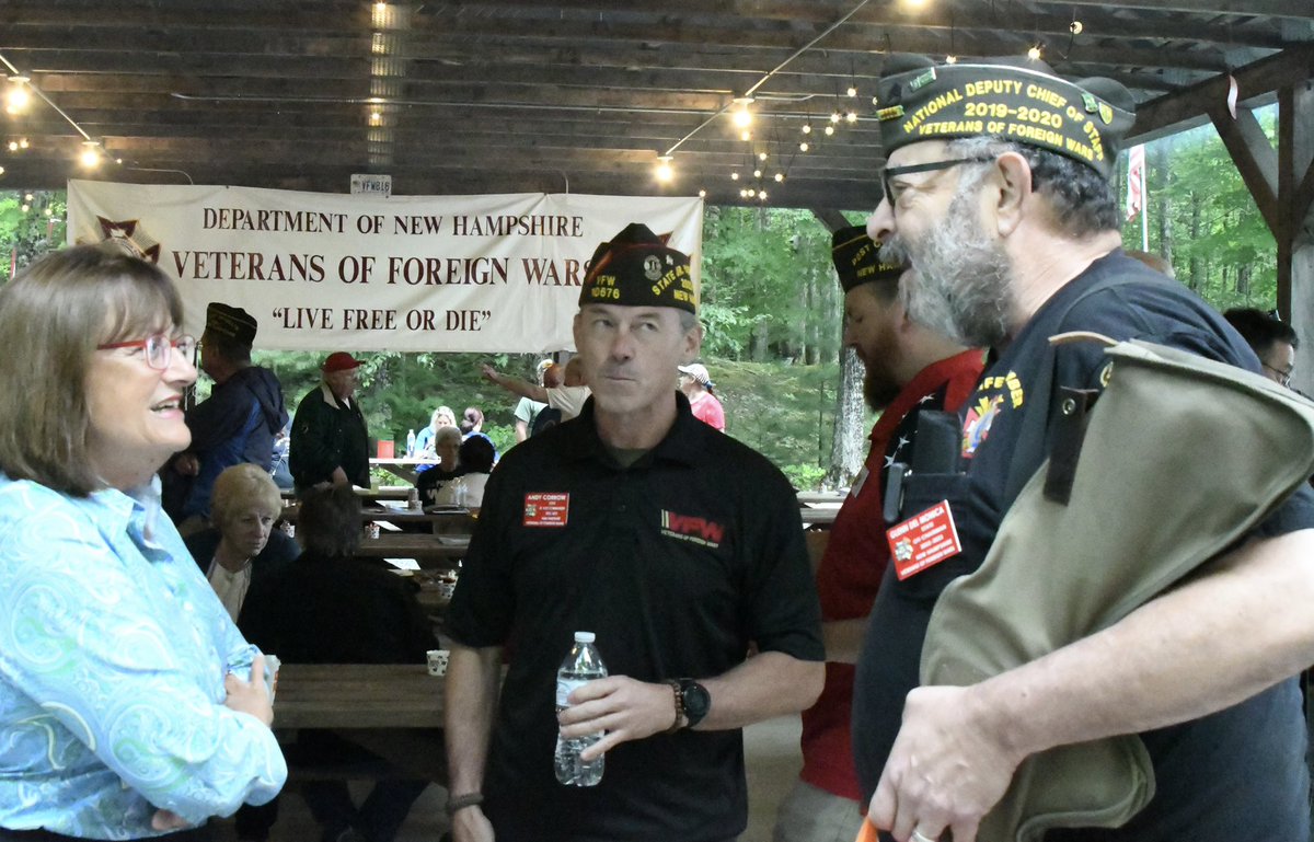 RepAnnieKuster's tweet photo. It was a beautiful day in Littleton to honor Granite State veterans at the NH VFW State Picnic. We ask so much of our veterans &amp; their families. We must always strive to make sure they have the services and care they need. Thank you to VFW Post 816 for hosting today's picnic! https://t.co/y1rjNErAPW