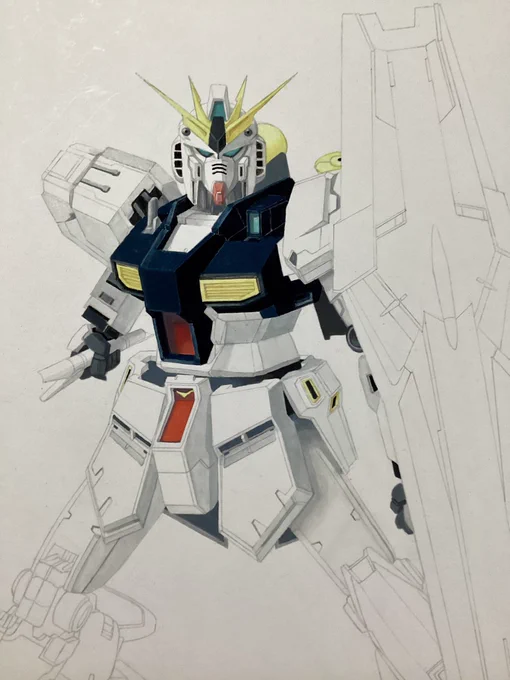 メカと人物の描き方って、相入れないですね。まるで違うです。 静と動、冷と暖?? 