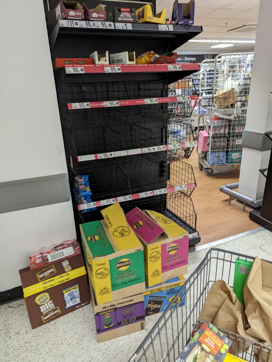 ahodge2003's tweet photo. @BryanRoberts72 Meanwhile in Weymouth Asda earlier today..... Large parts of the store in a similar mess https://t.co/pOhZdQBFTR