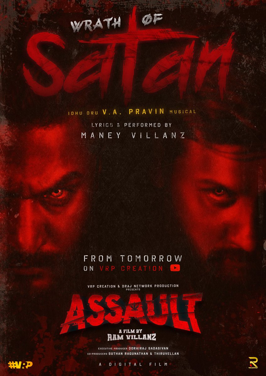 RamVillanz's tweet photo. ASSAULT 

A Digital Film, hereby presenting the second official theme track titled:

| WRATH OF SATAN |

Releasing on the |14th of August 2022!|

Stay Tuned &amp; Subscribe our Channel:
https://t.co/RsaJTrnpTl

#Assault #ramvillanz #RV5 #drajnetwork #vrpcreation #vapravin_musical https://t.co/4dyVEMZnJ8
